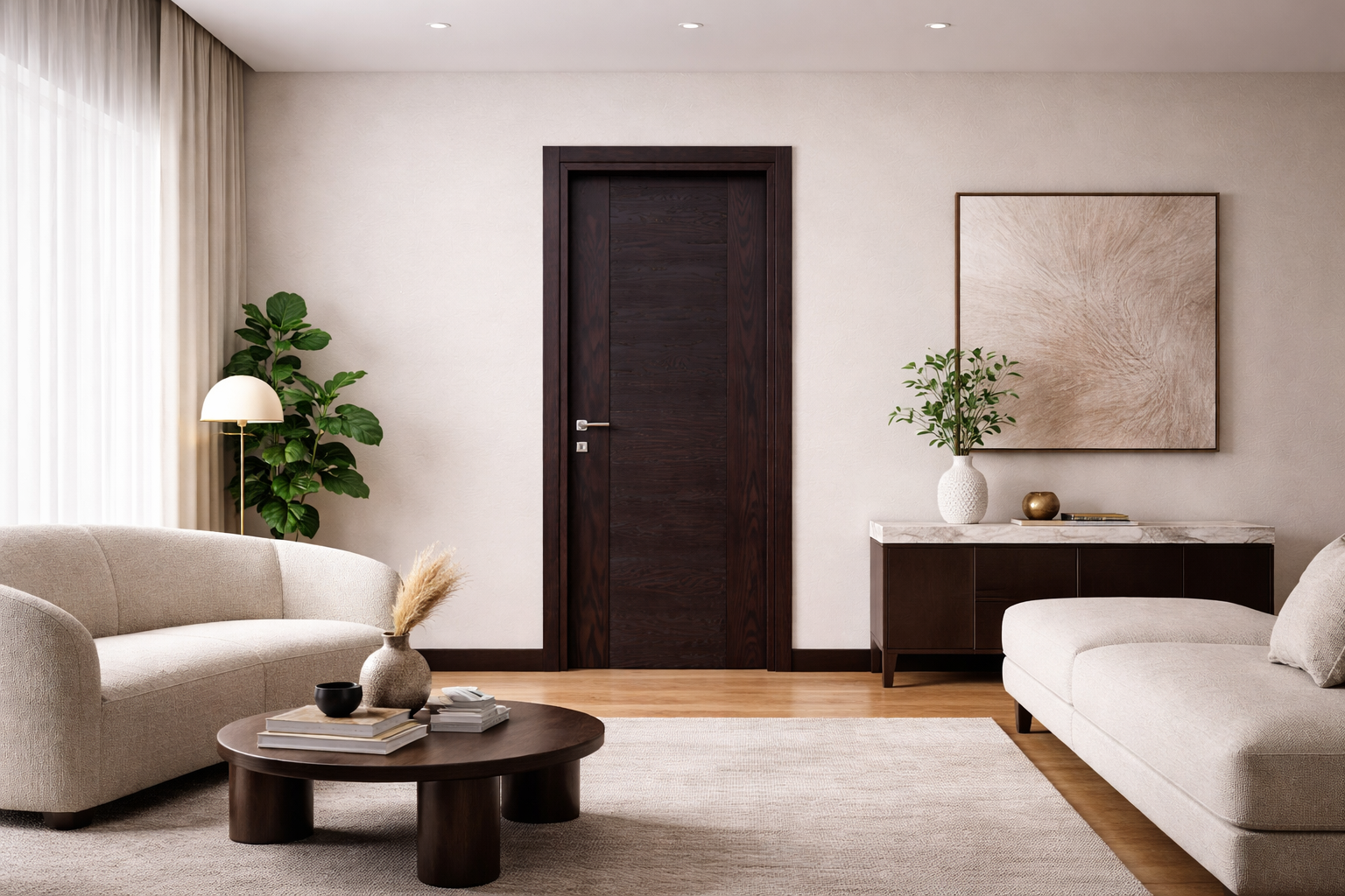 Porta in rovere scuro