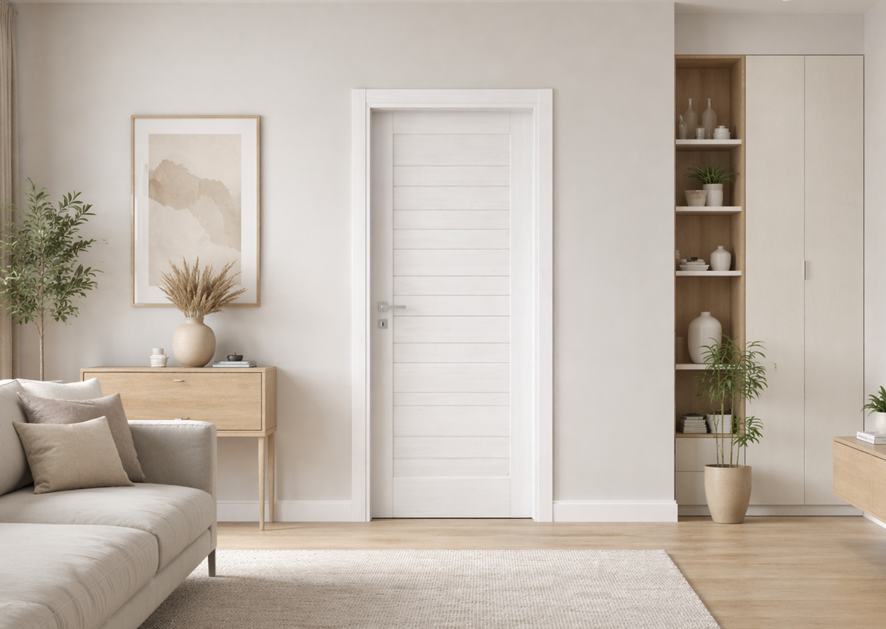 Porta bianca laccata H1 dogata