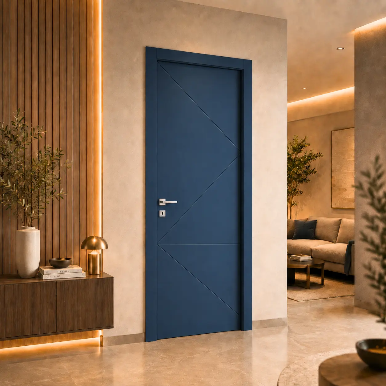Porta Laccata colore Blu indaco